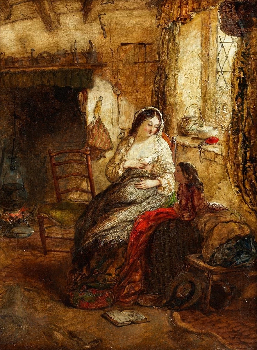 Interno con madre e figlia